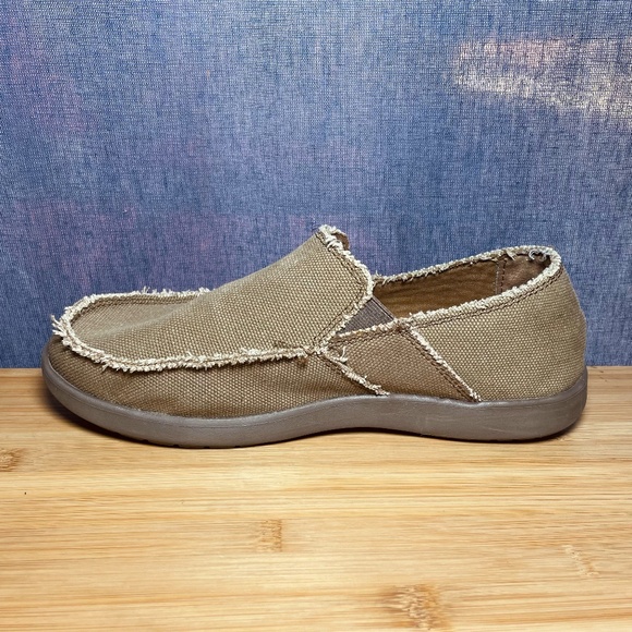 Crocs Santa Cruz Men’s Brown Slip On Shoes Sz 8 Casual Loafers NICE! main image 4
